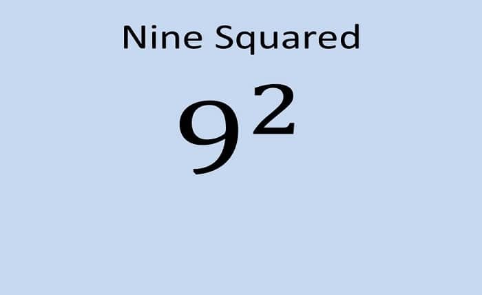 9 squared