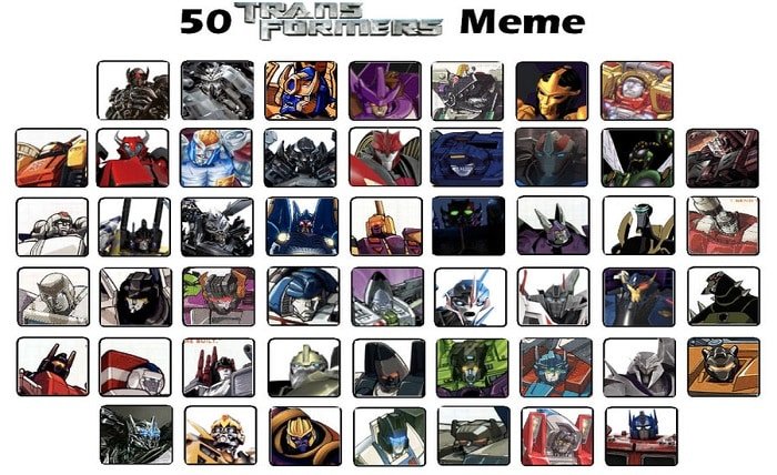 transformers characters list